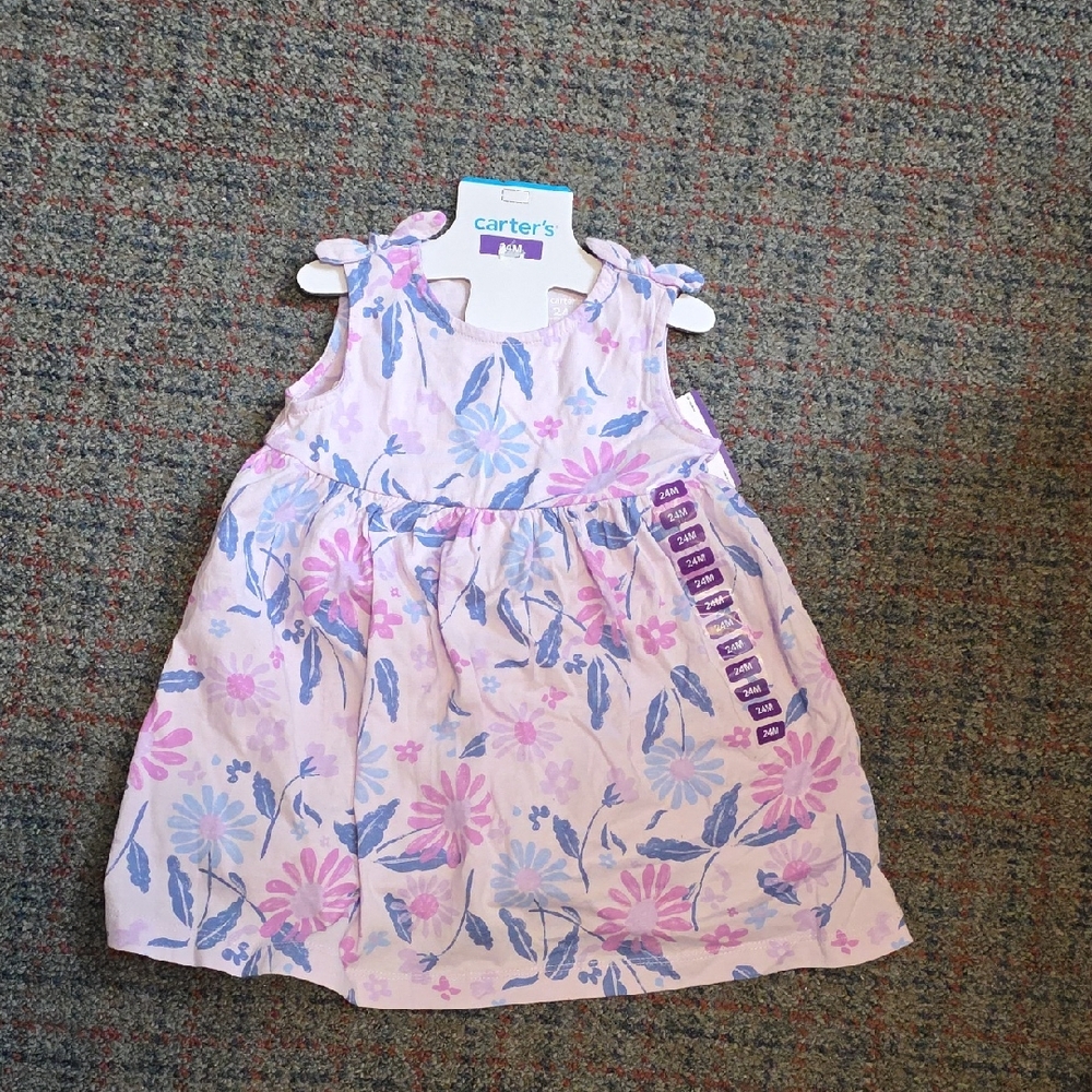 Carter's Pink and Blue Floral Casual Dress